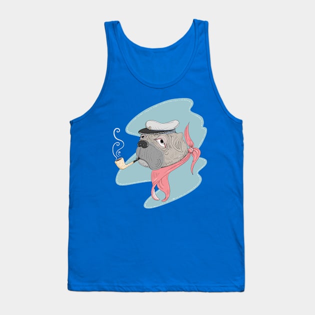 Captain Pug Tank Top by schlag.art